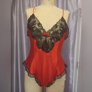 Red sexy lace teddy